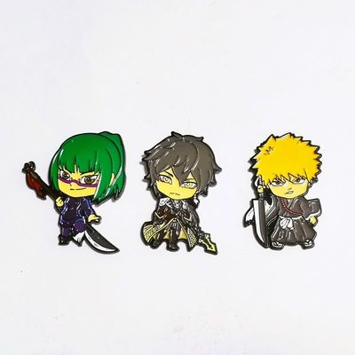 comprare Stamped Iron Comic Soft Enamel Lapel Pins Ninja Design Con Verniciatura Nera online manufacture