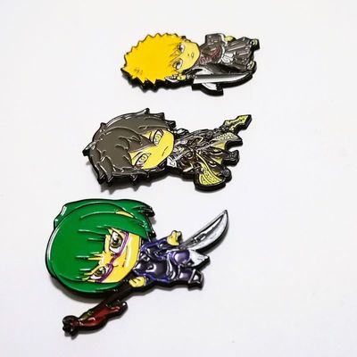 kaufen Comic Character Custom Weiches Emaille Lapel Pins mit gefärbter schwarzer Oberfläche online manufacture