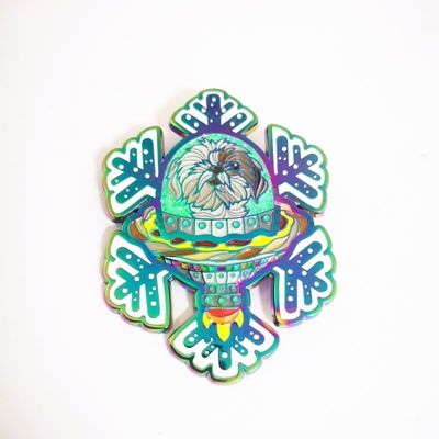 Beli Zinc Alloy Die Cast Custom Soft Enamel Pin Dengan Rainbow Finish Snowflake Lapel Pin online manufacture