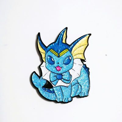 comprar Juego de Pokémon Glitter Esmaltado Lapel Pins Vaporeon Diseño Con Embragues de goma online manufacture