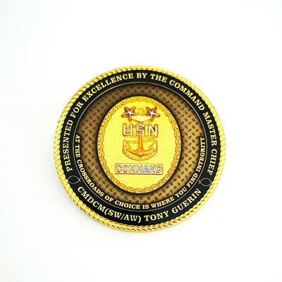 comprar Monedas de colección de metal redondas de 5 mm con acabado dorado online manufacture