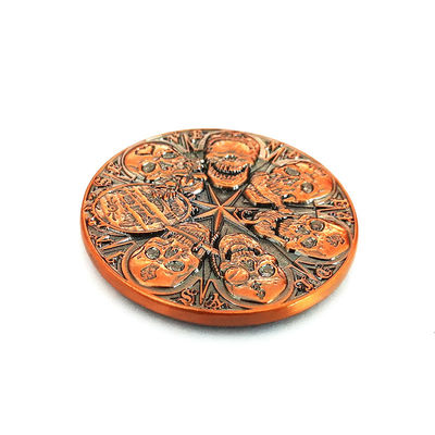 comprare Monete metalliche di lega di zinco rotonde da 1,75 pollici di rame antico Finitura 7 peccati capitali online manufacture