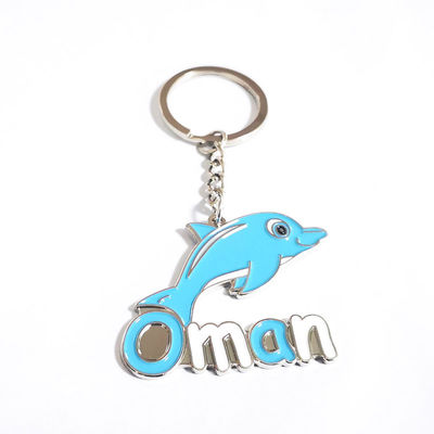 comprare Portachiavi da 2 pollici da delfino omani in ferro stampati in metallo con colore smalto morbido online manufacture