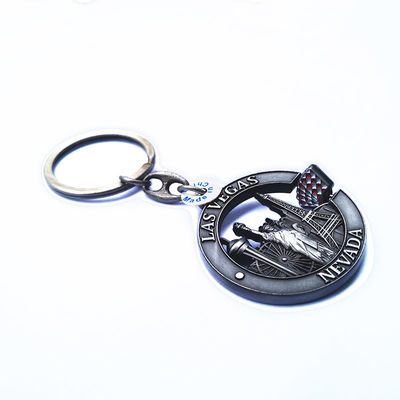 comprare Portachiavi in metallo argento antico Portachiavi in lega di zinco con portachiavi online manufacture
