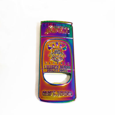 kaufen Rainbow Finish Zinklegierung 3D-Flaschenöffner ausgegossen USN / USS Chiefs Mess online manufacture
