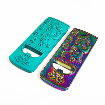 Buy 3D Die Cast Zinc Alloy USS Metal Bottle Openers With Rainbow Or Green Finish online manufacture