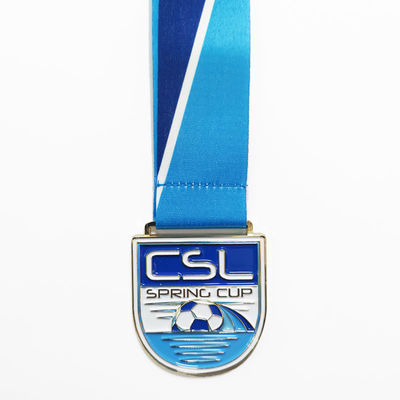 comprar Medallas de fútbol de acabado de metal de oro fundido a presión con texto en relieve grabado con cinta online manufacture