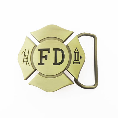 kaufen Abgespielte Texte Rücken Antike Bronze Gürtel Buckle Die Gießen Feuerwehr Logo geformt online manufacture