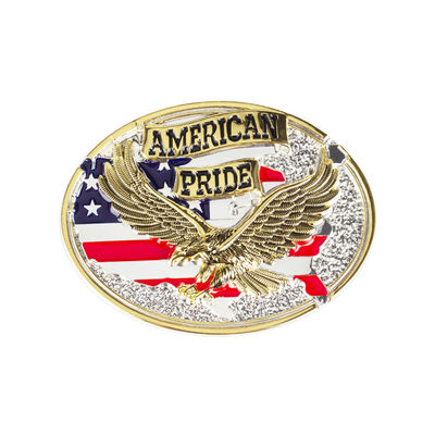 kaufen Oval geformt Zwei-Ton-American Pride-Gürtel Schnalle für 4 cm breiten Gürtel online manufacture