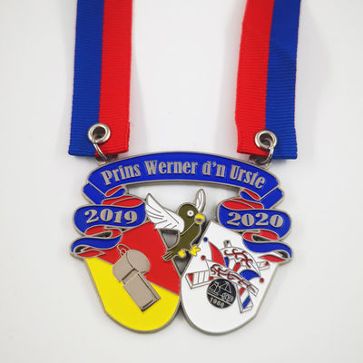 Buy Zinc Alloy Silver Plated Carnival Medal Soft Enamel Colors 2.0mm Thickness online manufacture