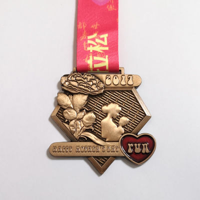 kaufen Antike Kupfer Online Marathon Finisher Medaille Zwei Seiten Design für den Muttertag online manufacture