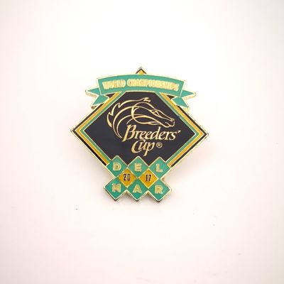 comprare Finitura in oro, smalto morbido, epossidico, cupolato, coppa degli allevatori, campione di corse di cavalli, pin di lapel online manufacture