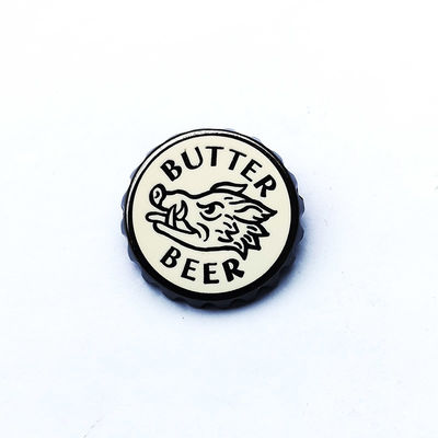 Custom Metal Zinc Alloy Lapel Pins Dengan Black Nickel Plating Die Casted Bottle Cap