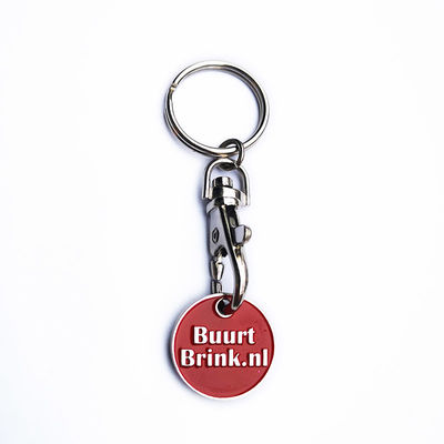 Eisen gestempeltes Metall Trolley Münze Schlüsselschlüssel mit weichen Emaille Farbe und Hummer Klammer