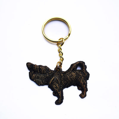 Zink-Legierung Guss-Metall-Tier-Keychain Antike Goldplattierung mit 25mm Split-Ring
