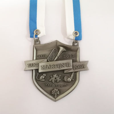 3D Musical Carnival Medal mit Band Zinklegierung Antike Silberbeschichtung