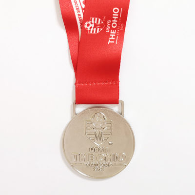 Bạc bọc kim loại thể thao huy chương Sữa kẽm hợp kim Bóng đá State Cup huy chương Finalist