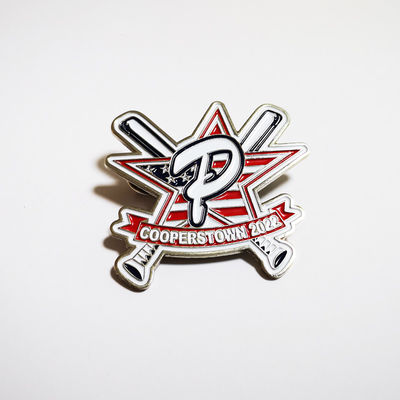 Nickelveredelung beliebter US Baseball Club Lapel Pin für Baseball-Spielveranstaltungen